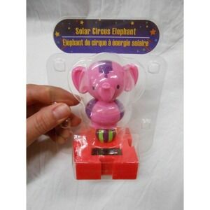 NEW Solar Powered Dancing Dancer Connectable Circus Pink Elephant Suncatcher!